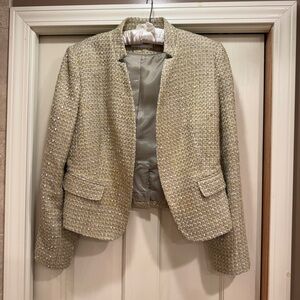 Calvin Klein Cream Tweed Blazer